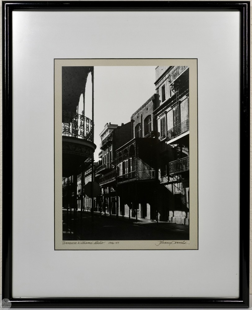 Vintage Johnny Donnels Signed Photographic Print «Tennessee Williams’ Studio»