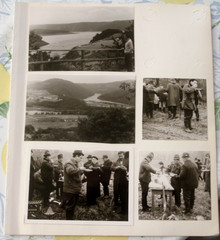 11 piece photo hunting hunter game 1962 Rhine rifle album page vintage BD
