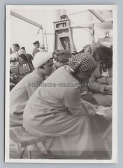 Reisegäste auf Dampfer MONTE OLIVIA – Reise Schiffe – Altes Foto 1930er