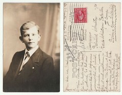 82403 – Young Man – Photo as Postcard, Rahway NJ (USA) 14.10.1914 to Berlin