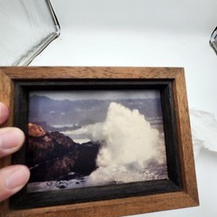 Vintage Dennis Barloga Gallery Framed Photograph San Francisco Golden Gate Beach