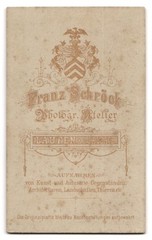 Photograph Franz Schröck, running, soldier in uniform with mustache and scabbard