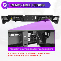 Rear Bumper for 2009-2018 Dodge Ram 1500 | 2019-2024 RAM 1500 Classic Heavy Duty
