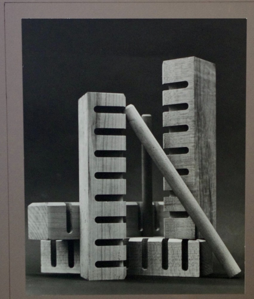 B&W Photograph- Unframed Matted Signed- Still-life Geometric Architectural Shape