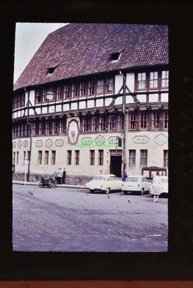 Dia Stolberg in the Harz City Hall 1961 Parked Cars