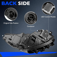 Full LED Headlights, Compatible with 2021-2023 Tesla 3 Tesla Y Base Mayor Perfor