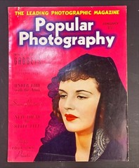 Popular Photography January 1940 Grieving Theme Vintage Cover Only Photo