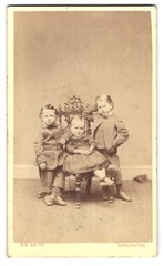 Photograph E.G. Smith, Darlington, Northgate 24, Three Children in Fine Clothes