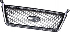 Front Grill Black Grille with Honeycomb Insert Compatible with 2004-2008 Ford F-