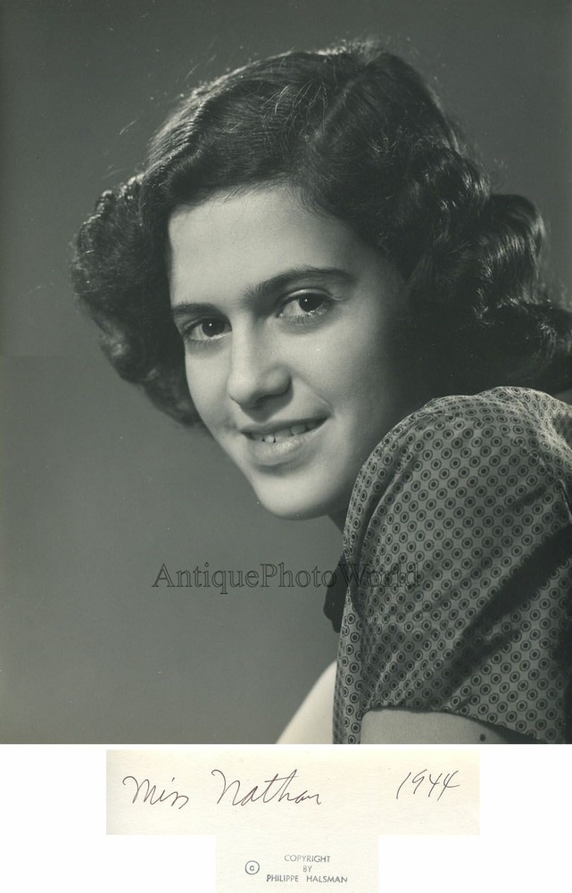 Young pretty woman portrait vintage art photo by Philippe Halsman