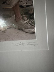 A signed photographic portrait of a man in Trinidad, Cuba. By David Simchock
