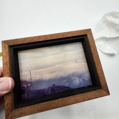 Vintage Dennis Barloga Gallery Framed Photograph San Francisco Golden Gate Beach