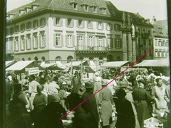 Freiburg Market Circa 1920 Seeds Hambrecht Historic Glass Negative