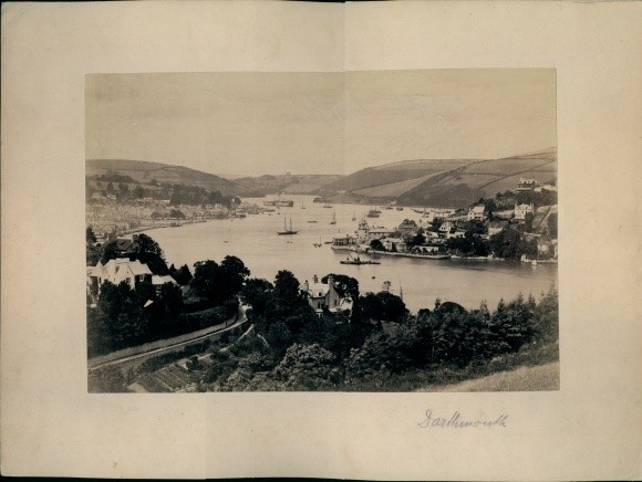 Photo Circa 1880, Dartmouth Devon England, River Dart, Panoramic View,… – 10513447