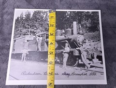 Richardson Brothers Locomotive 1882 Train Photograph 8×10 B&W Framed Truckee
