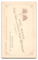 Photograph Otto Mayer, Dresden-A., Pragerstr. 38, portrait handsome man with