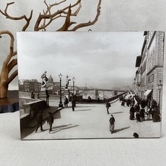Alinari Collection Photograph Print on Wood Plaque~ Florence Ponte Santa Trìnita