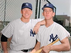 Mickey Mantle & Billy Martin 1950s color 8×10 Colorized Print-FREE SHIPPING
