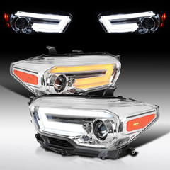 Compatible with 2016-2022 Toyota Tacoma, Left + Right Pair Headlamps Assembly, C