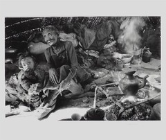 Philip Lieberman 1999 Tibet Nomad Grandmother & Grandchild B&W Photograph