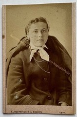 orig. CDV photo photograph old picture woman around 1877 Gmunden costume Upper Austria