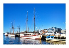 A few Sailboats in Oslo Port, High Resolution Image, Many Formats, TV Art