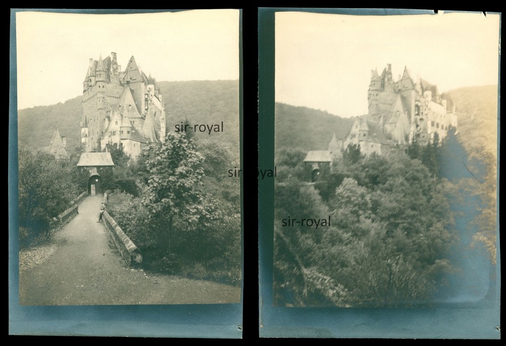 2 x Castle Eltz around 1910 – Photo 9x12cm