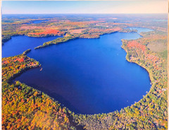 Big Fork Lake, Oneida County Wisc near Three Lakes, Aerial Photo. Frame Optional