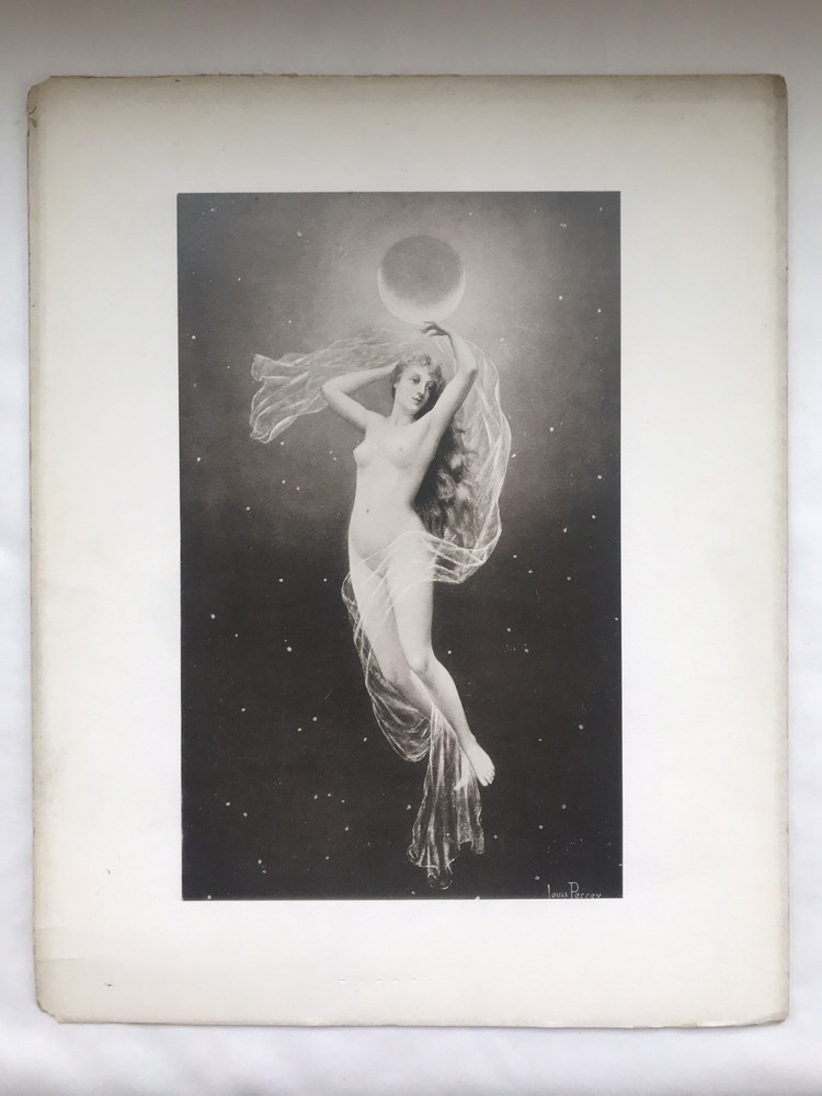Photogravure Photo Diana Goddess of Hunting Louis Perrey 1891 Woman on Cardboard