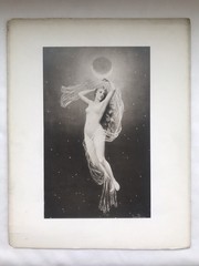 Photogravure Photo Diana Goddess of Hunting Louis Perrey 1891 Woman on Cardboard
