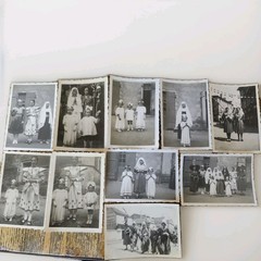 10 Original Photos 1920 Snapshot Religious Celebration In Alsatian Costume