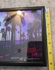 Eric G. Weaver Signed Digital Photographic Print of Pier Beach Waves Palm Trees