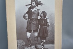 Antique Photo on Cardboard Photography Picture Old 30 x 21.5 cm Tray #F2