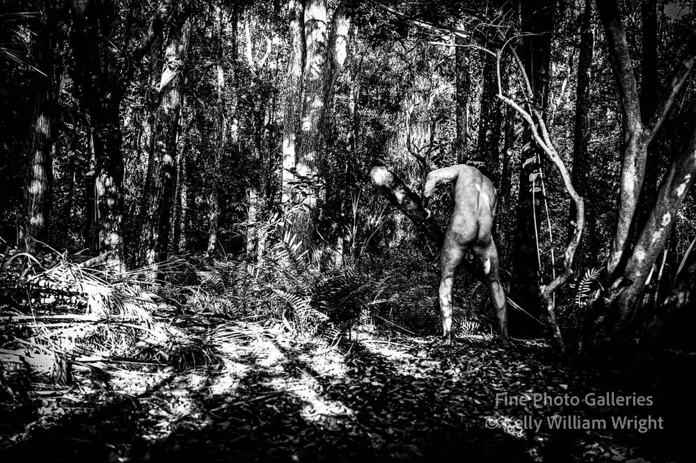 Original Male Nude KELLY WILLIAM WRIGHT Muscle Men JUNGLE WORK #9 – 17×25 Photo