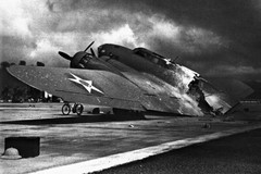 New World War II Photo: Burned B-17 Aircraft after Pearl Harbor Attack – 6 Sizes
