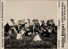 Photo Egypt, Caravan, Camels, Advertising Boehm’s Toilet Soap – 11088226