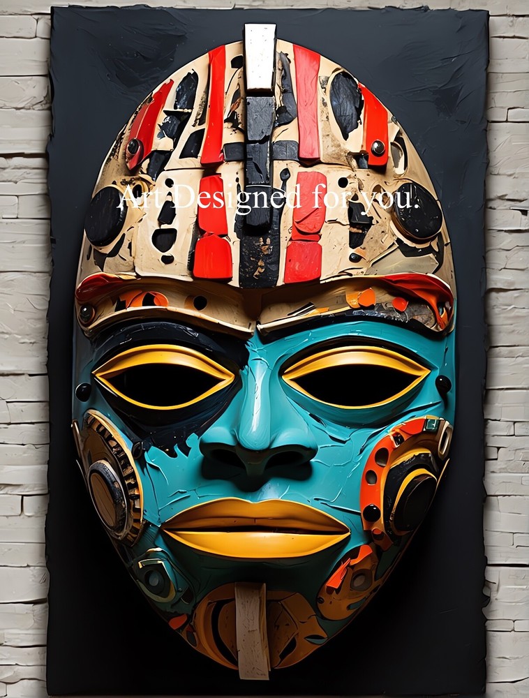 Digital Image Picture Photo Wallpaper Background African Warrior Mask