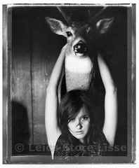 SIGNED DIBOND PICTURE » TRISH & DEER » IMAGE SHOT BY FAMOUS HELENA CHRISTENSEN