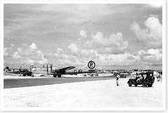 WWII Enola Gay Entering Hardstand After Hiroshima Drop Silver Halide Photo