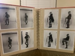 Vintage Motorcycle Parts Shop Advertising Photo Album – Topless Female Model