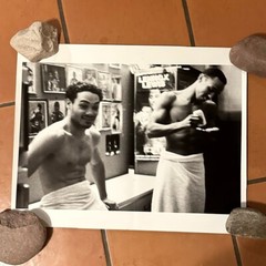 Photograph Silver Gelatin Print Janine Gordon Signed 20×24″ B/W Boxing Gleasons