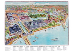 1893 Columbian Exposition, Chicago, IL Map Art Print 13″ x 19″ Reproduction