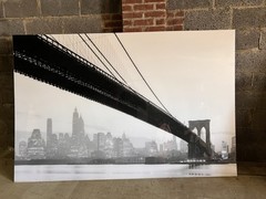 Brooklyn Bridge Plexi-Mount Black And White Photograph 87 X 58 1/2 Inches