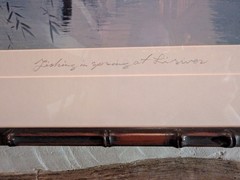 Vintage Asian Signed Framed G Liang “Fishing in Spring At Li River” Photograph