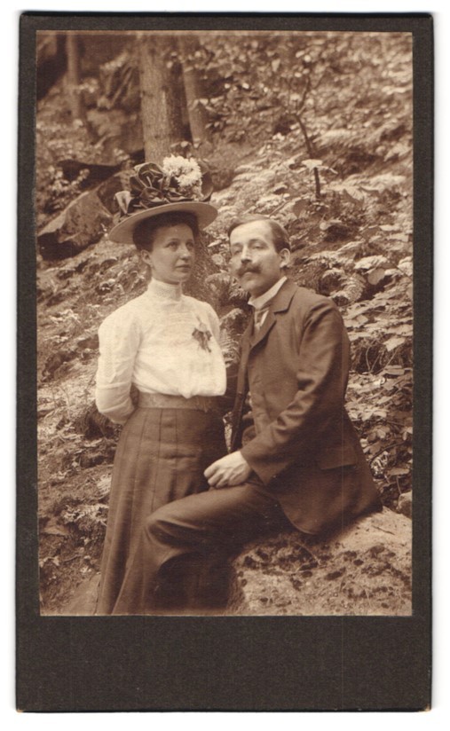 Photograph Elegant Couple In Forest