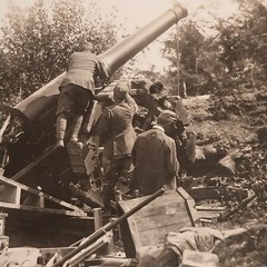 WW1 Soldiers Photo With Italian Cannon Howitzer 149MM 1916 C. (F. 010)