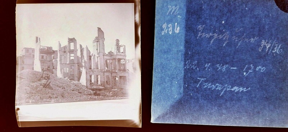 Genuine Negative 6×6 cm Berlin war damage ruins Tirpitzufer 34/36 22.4.1948 #43