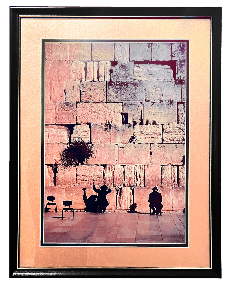 Wailing Wall, Jerusalem, Israel, 16″ x 20″ Framed, Matted Photograph Circa 1990