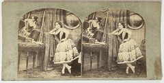 Die Tänzerin Ballett c1860 Fotografie Porträt Stereo Vintage Albumin §G