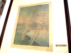 Antique Wallace Nutting Tinted Photo Print «GRACE» w/Ink Signature and Title